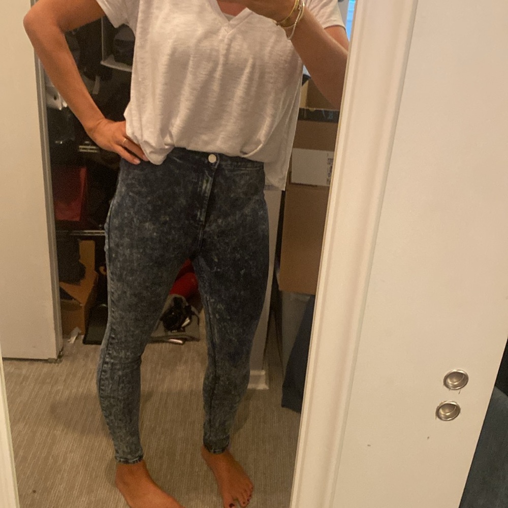 TopShop Joni Acid Wash High Waist Skinny Jeans 30